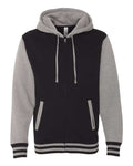 Independent Trading Co. IND45UVZ Unisex Heavyweight Varsity Full-Zip Hooded Sweatshirt