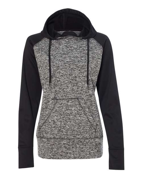 J. America 8618 Women’s Colorblocked Cosmic Fleece Hooded Sweatshirt