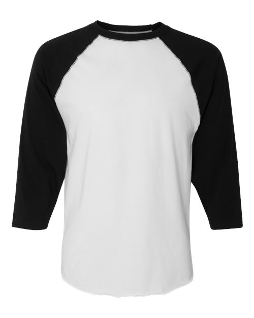 LAT 6930 Unisex Baseball Fine Jersey Three-Quarter Sleeve Tee