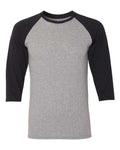 JERZEES 601RR Unisex Triblend Three-Quarter Raglan Baseball T-Shirt