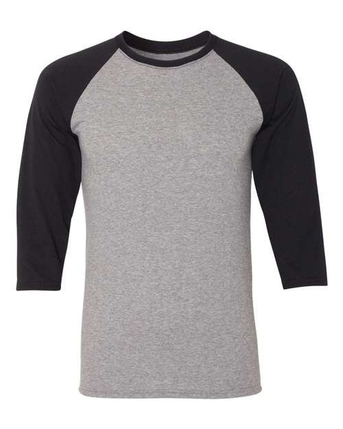 JERZEES 601RR Unisex Triblend Three-Quarter Raglan Baseball T-Shirt