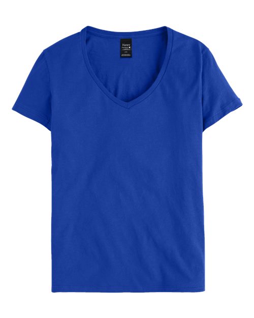 Hanes S04V Women's Perfect-T V-Neck T-Shirt
