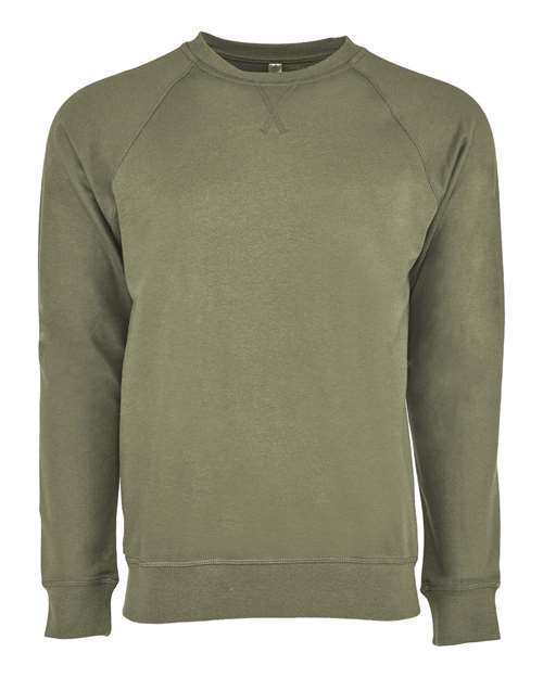 Next Level 9000 Unisex Laguna Raglan Crewneck Sweatshirt
