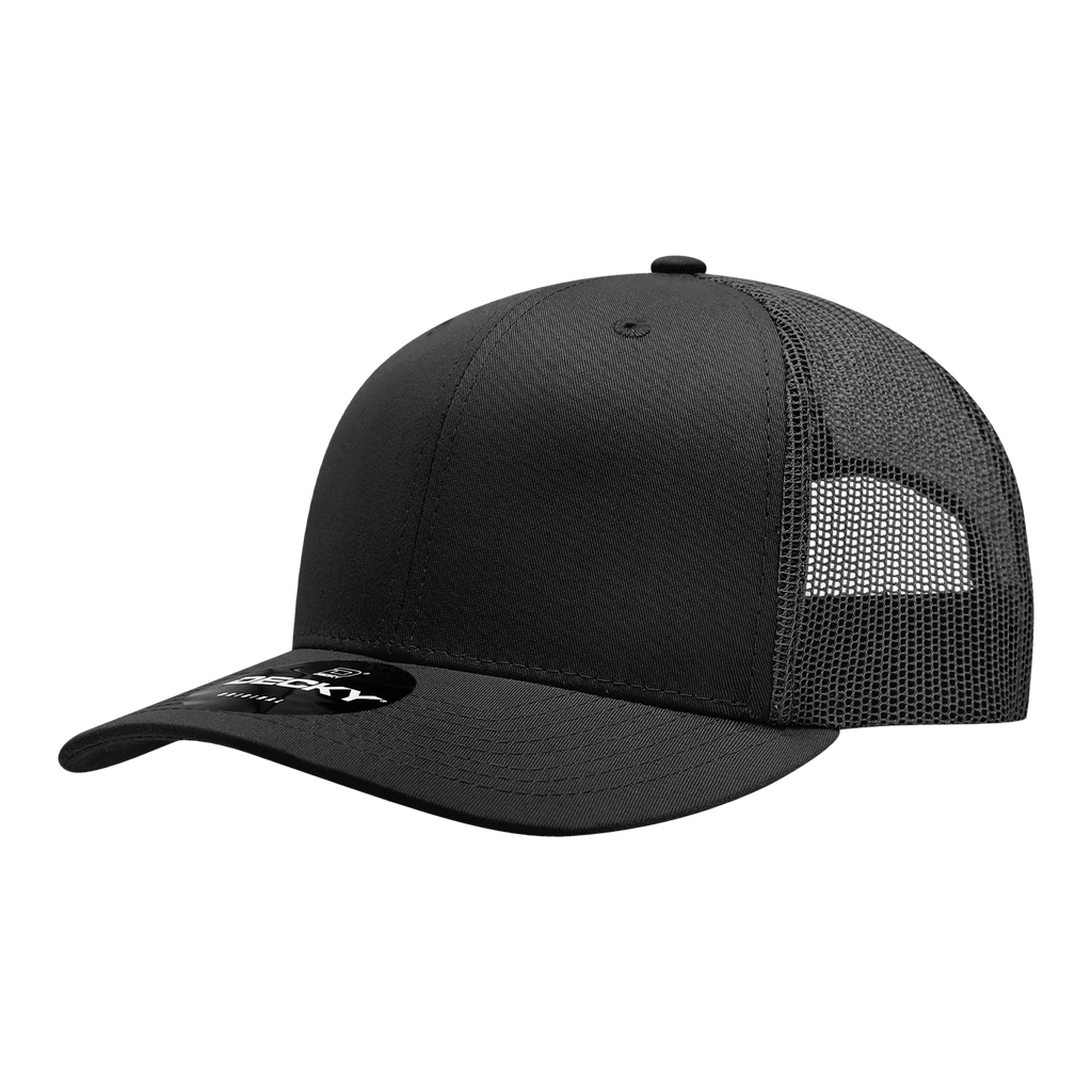 Decky 6021 6 Panel Mid Profile Structured Cotton Blend Trucker