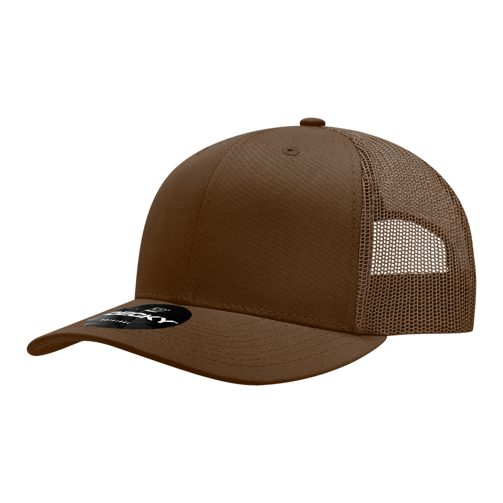 Decky 6021 6 Panel Mid Profile Structured Cotton Blend Trucker