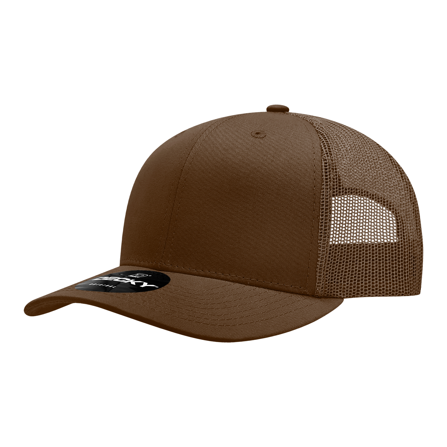 Decky 6021 6 Panel Mid Profile Structured Cotton Blend Trucker