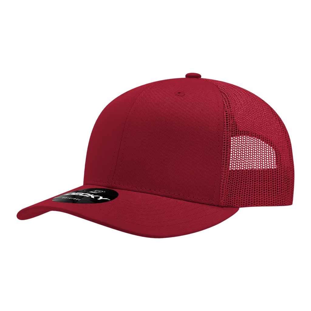 Decky 6021 6 Panel Mid Profile Structured Cotton Blend Trucker