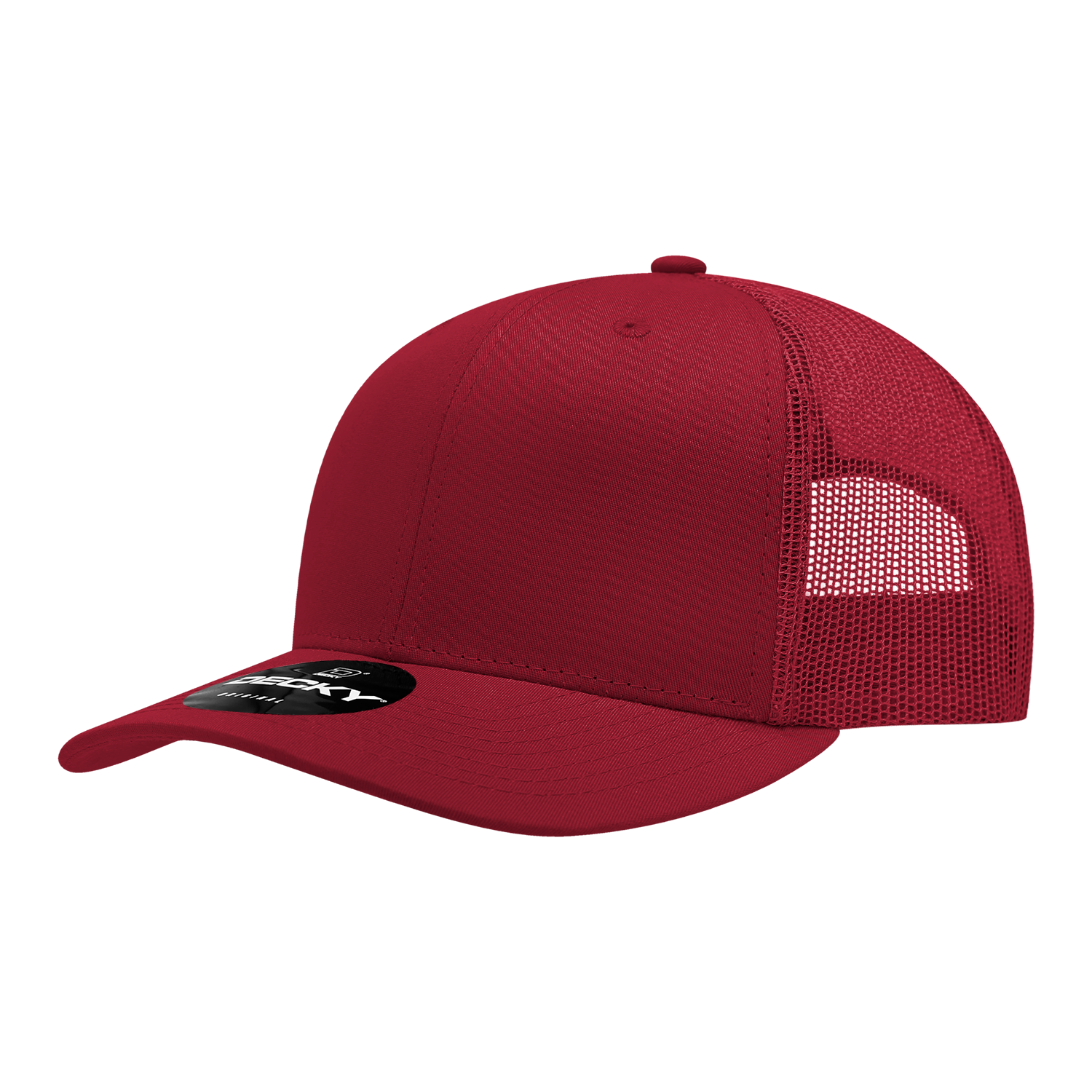Decky 6021 6 Panel Mid Profile Structured Cotton Blend Trucker