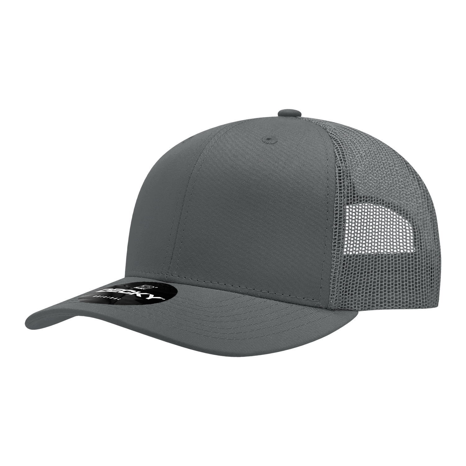Decky 6021 6 Panel Mid Profile Structured Cotton Blend Trucker