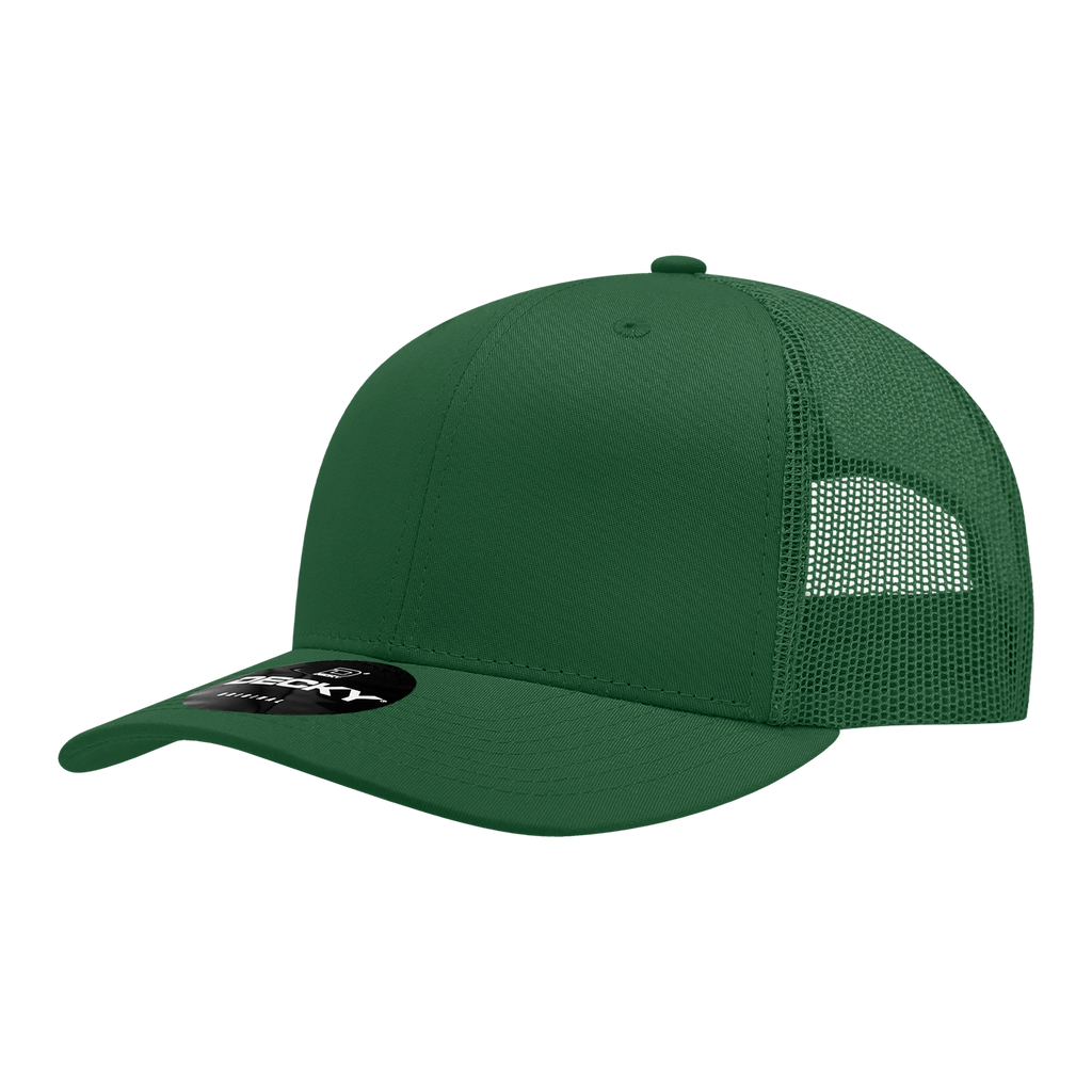 Decky 6021 6 Panel Mid Profile Structured Cotton Blend Trucker