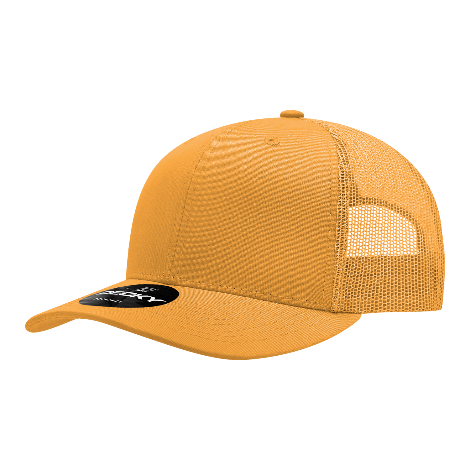 Decky 6021 6 Panel Mid Profile Structured Cotton Blend Trucker