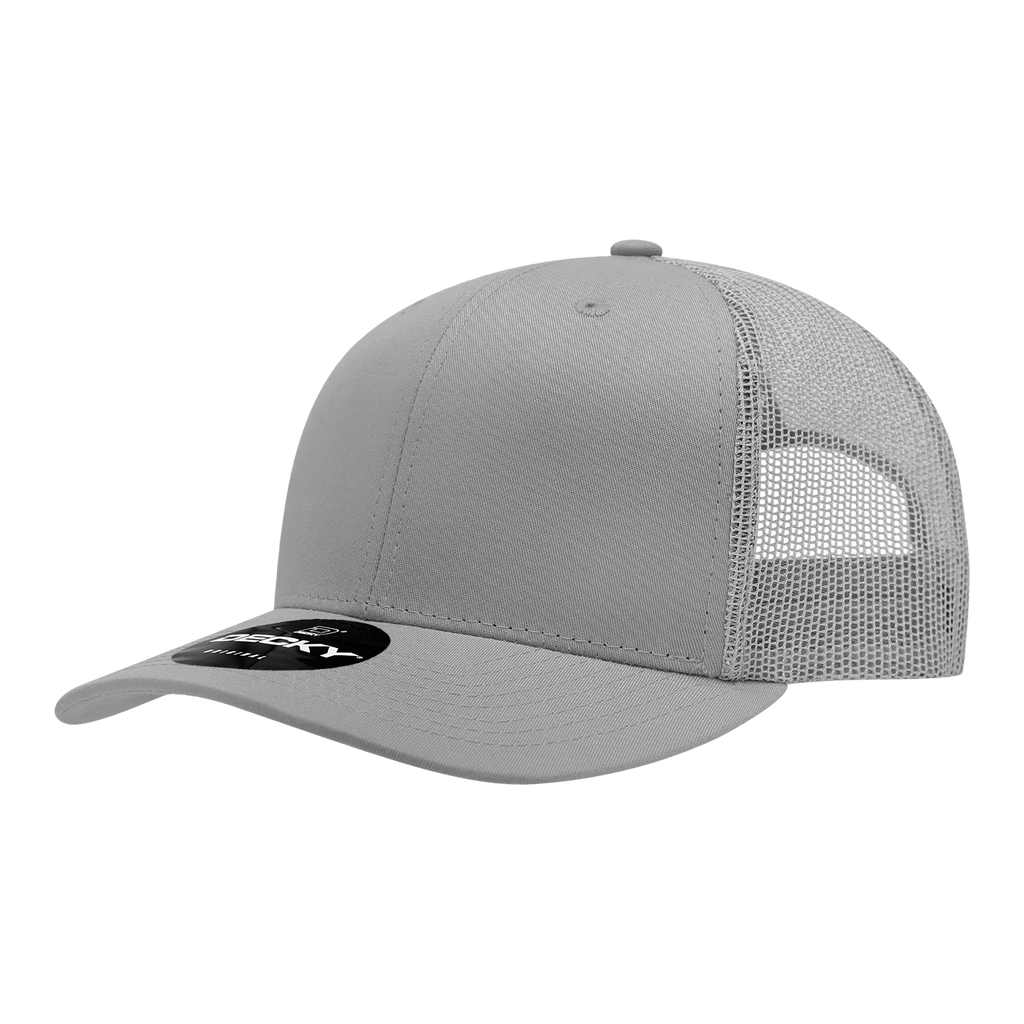 Decky 6021 6 Panel Mid Profile Structured Cotton Blend Trucker