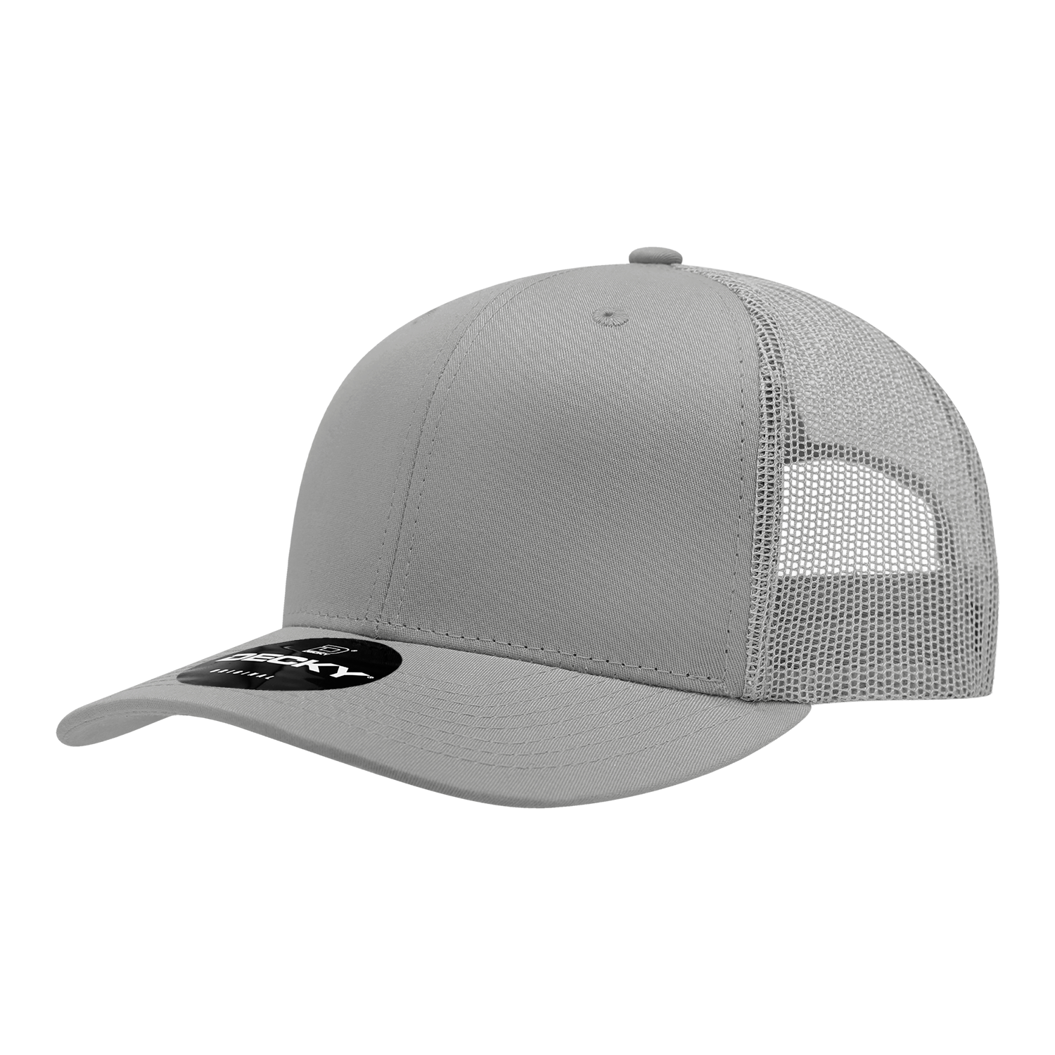Decky 6021 6 Panel Mid Profile Structured Cotton Blend Trucker
