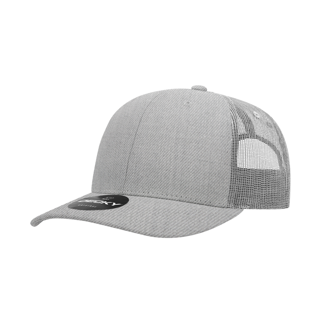 Decky 6021 6 Panel Mid Profile Structured Cotton Blend Trucker