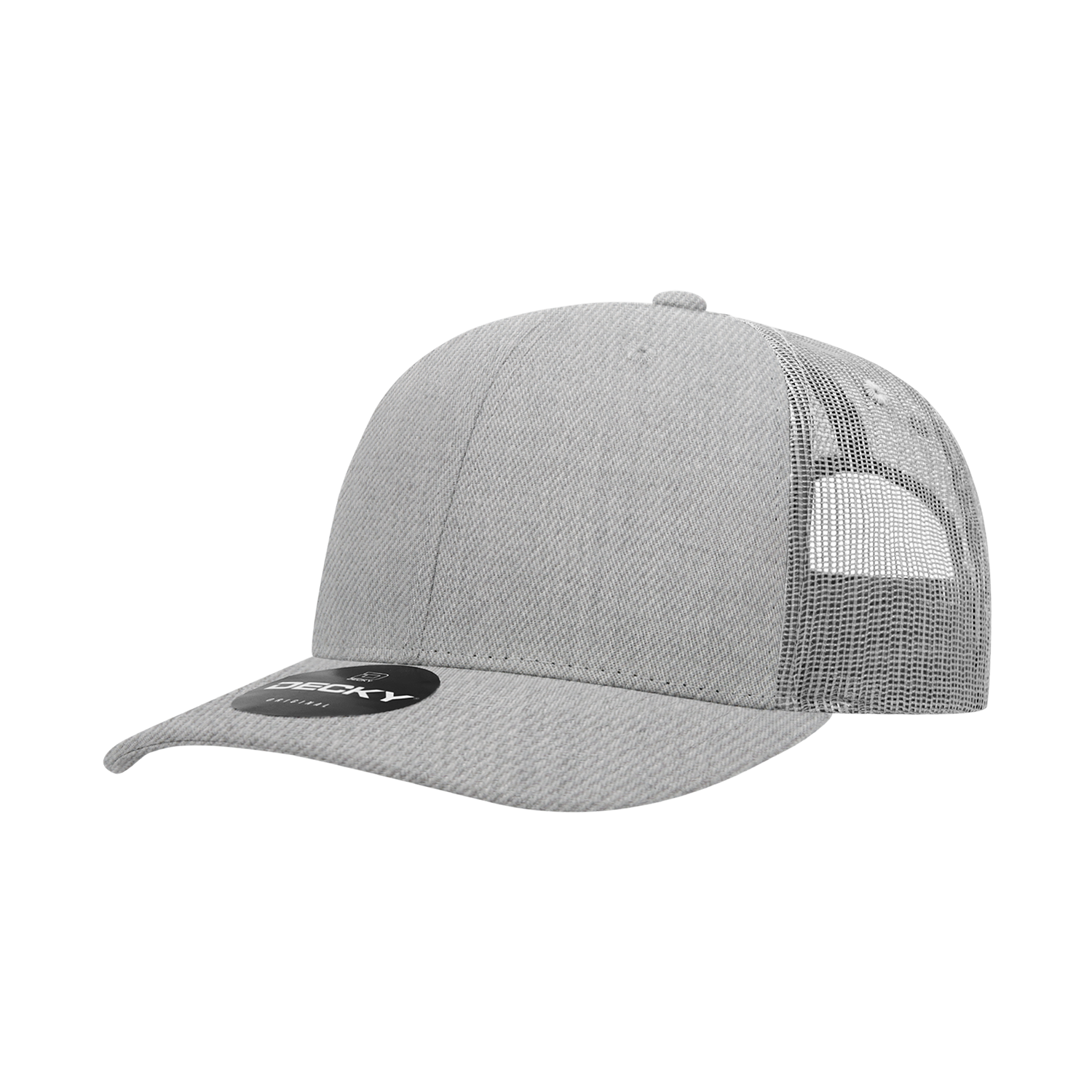 Decky 6021 6 Panel Mid Profile Structured Cotton Blend Trucker