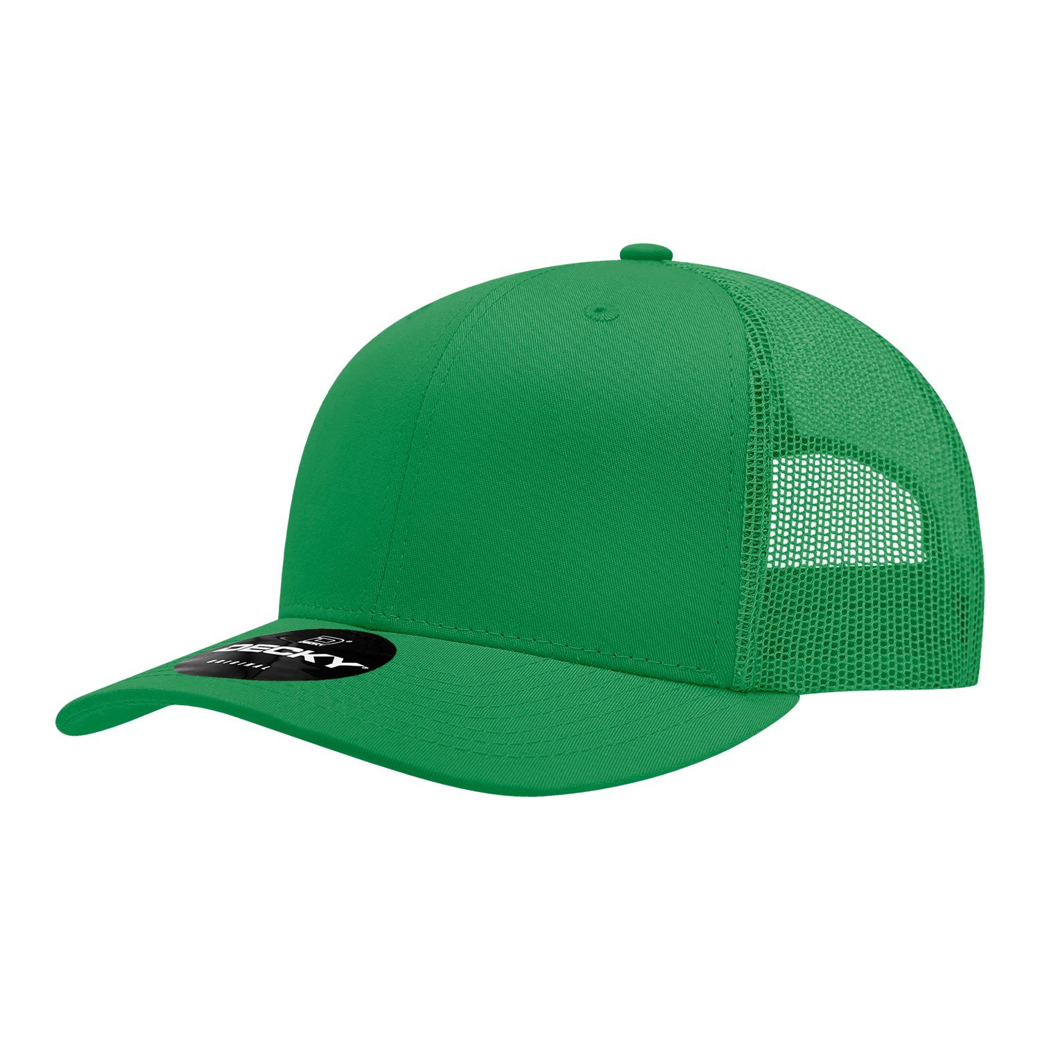 Decky 6021 6 Panel Mid Profile Structured Cotton Blend Trucker