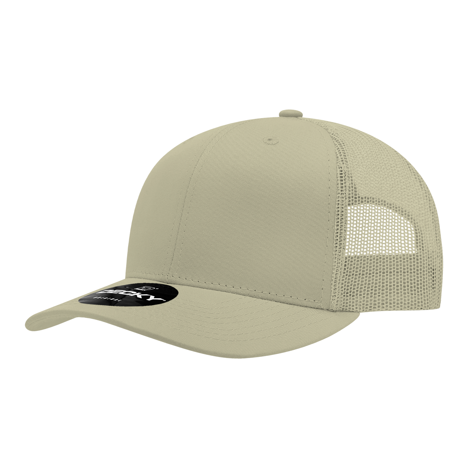 Decky 6021 6 Panel Mid Profile Structured Cotton Blend Trucker