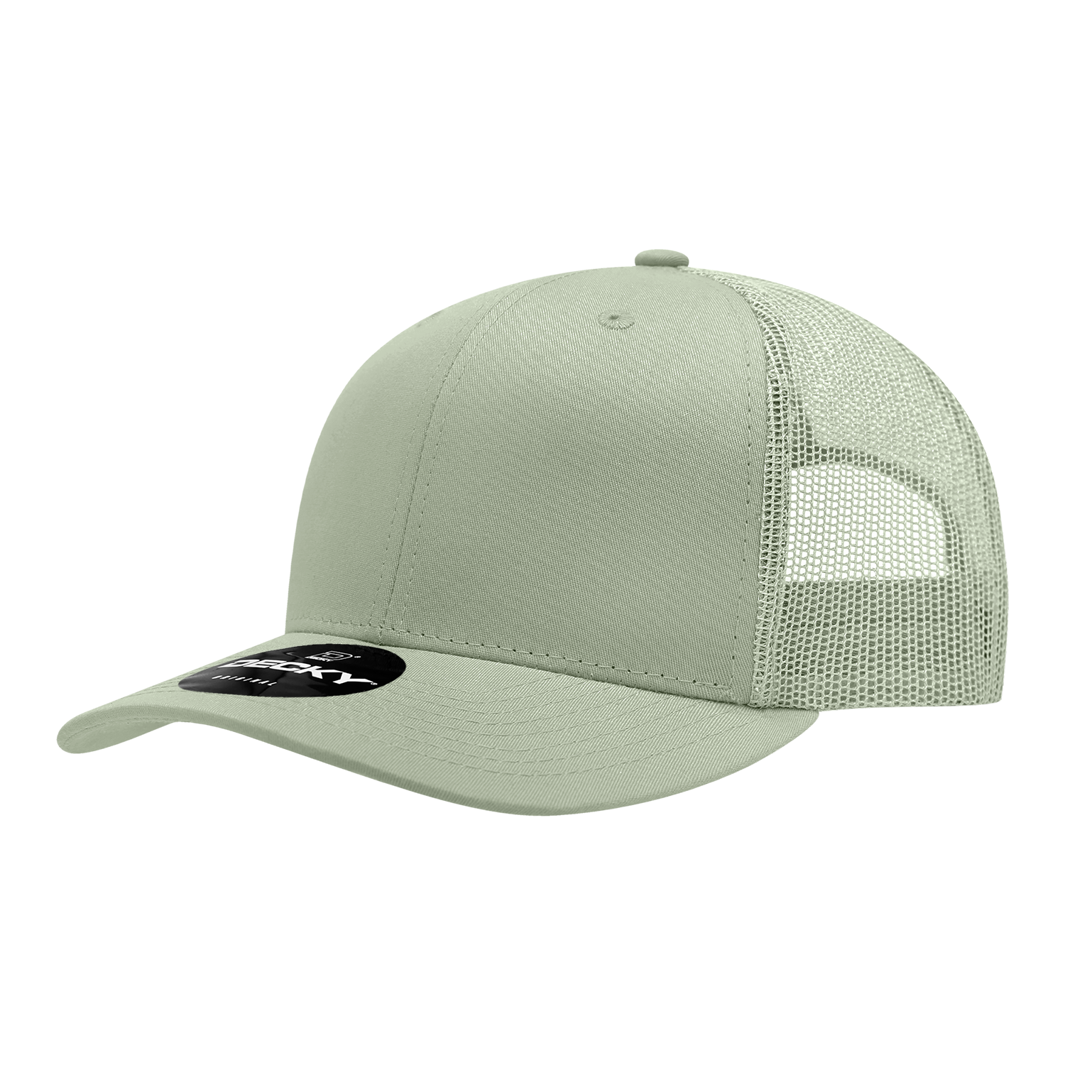 Decky 6021 6 Panel Mid Profile Structured Cotton Blend Trucker