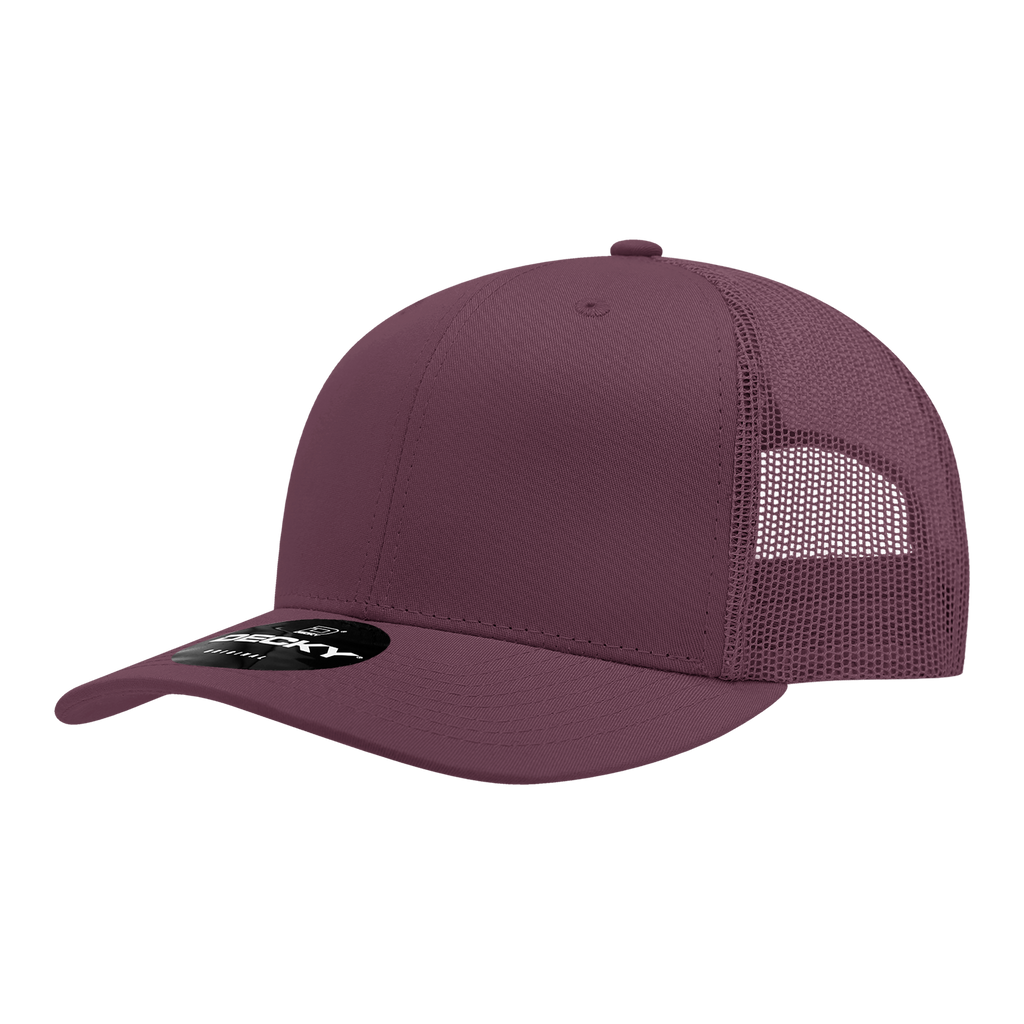 Decky 6021 6 Panel Mid Profile Structured Cotton Blend Trucker