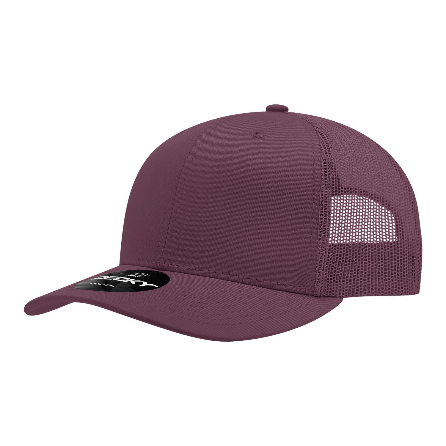 Decky 6021 6 Panel Mid Profile Structured Cotton Blend Trucker