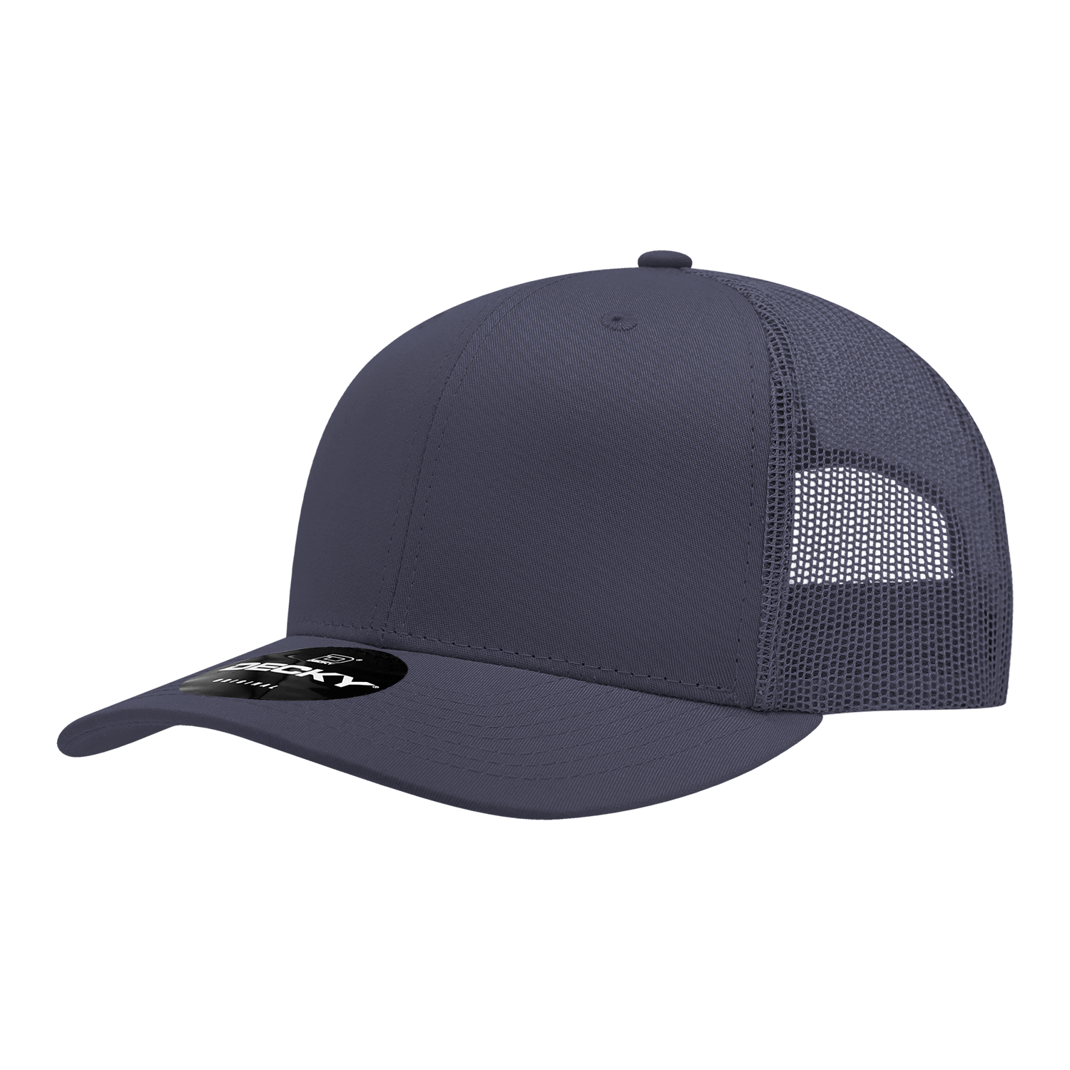 Decky 6021 6 Panel Mid Profile Structured Cotton Blend Trucker
