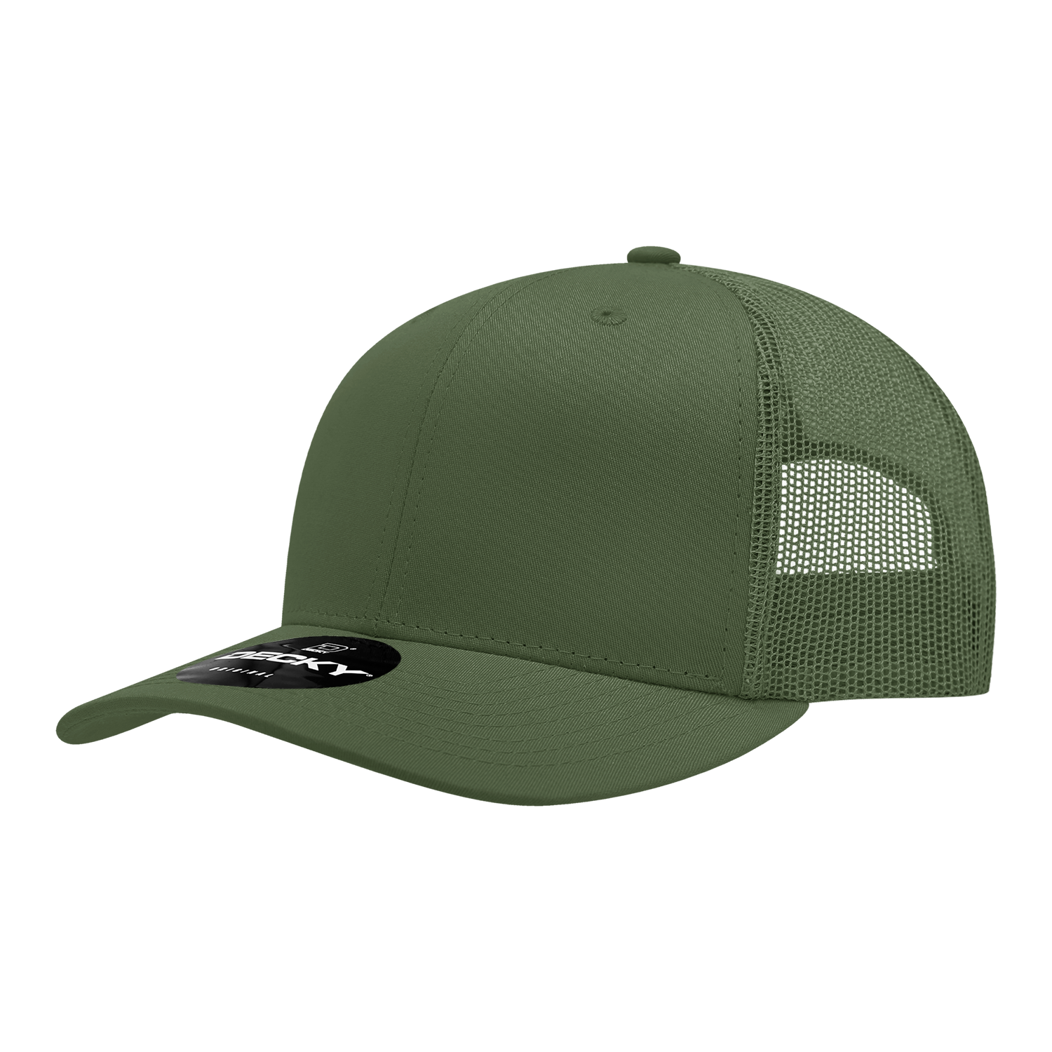 Decky 6021 6 Panel Mid Profile Structured Cotton Blend Trucker