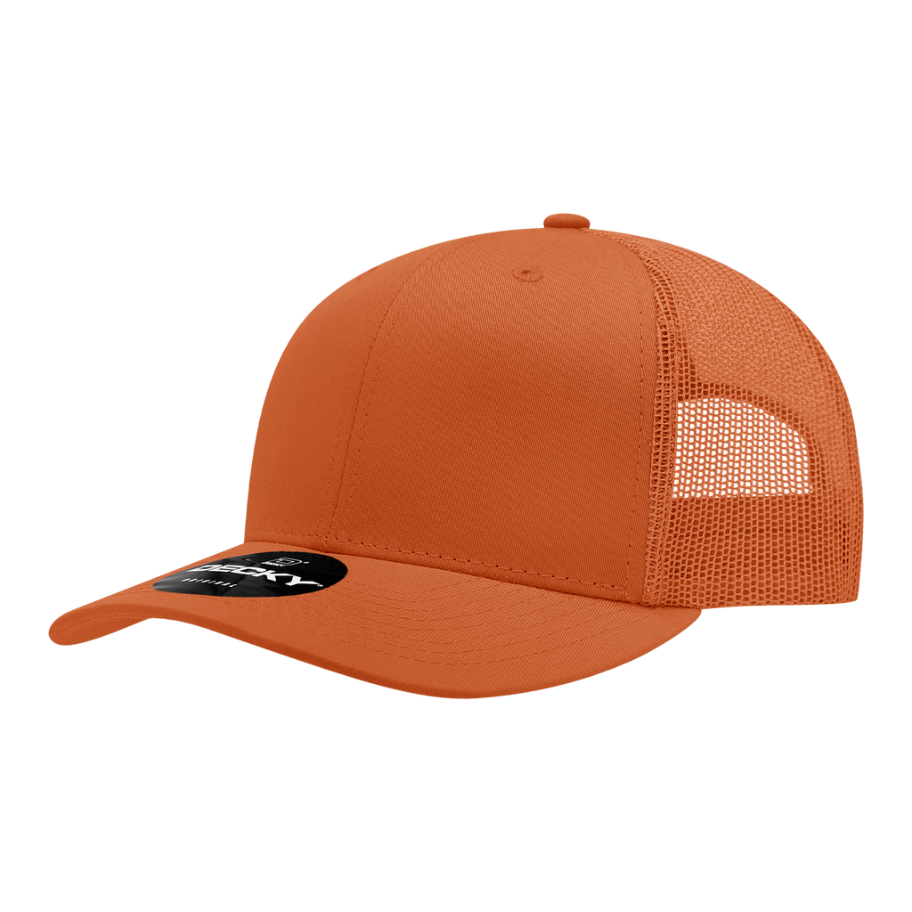 Decky 6021 6 Panel Mid Profile Structured Cotton Blend Trucker
