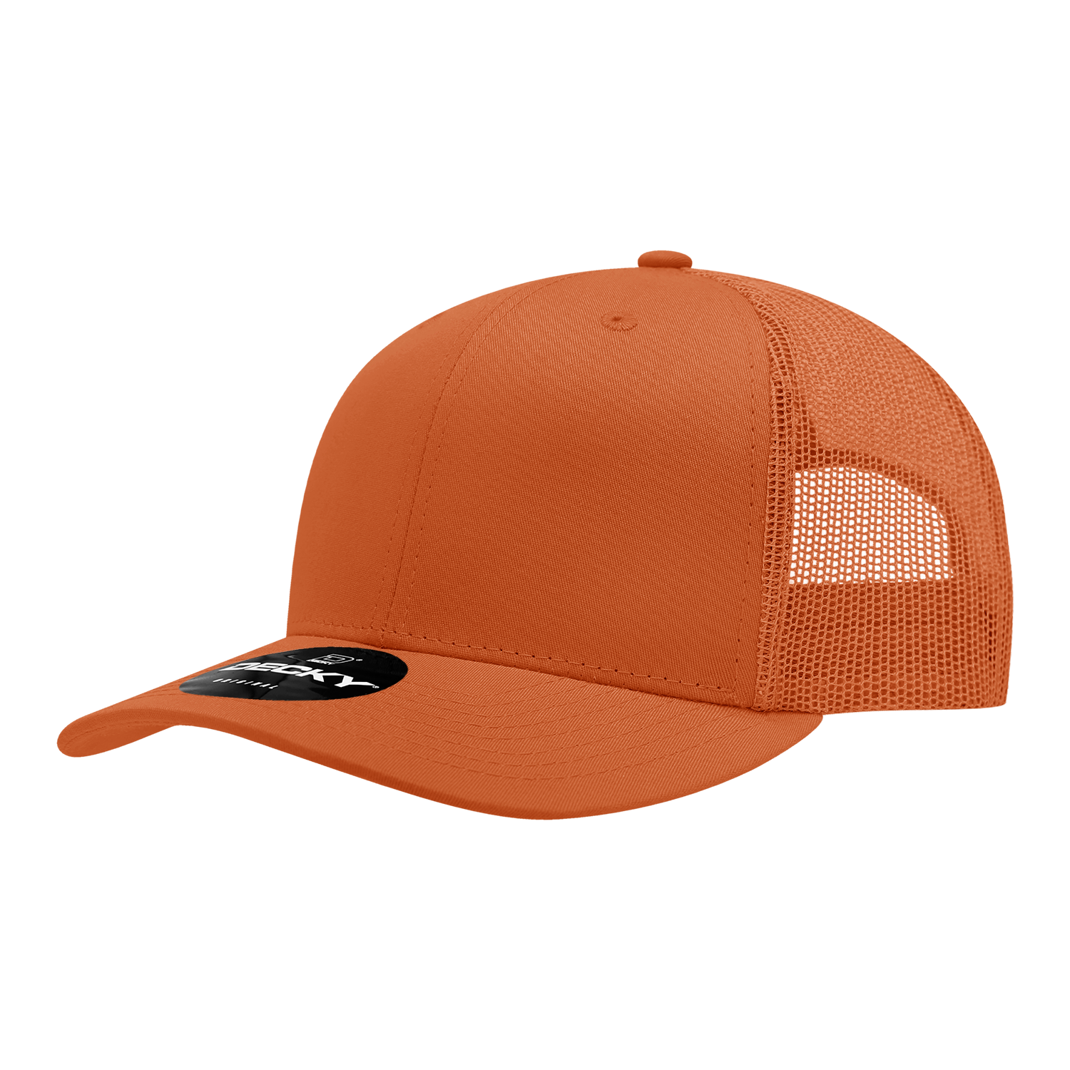 Decky 6021 6 Panel Mid Profile Structured Cotton Blend Trucker