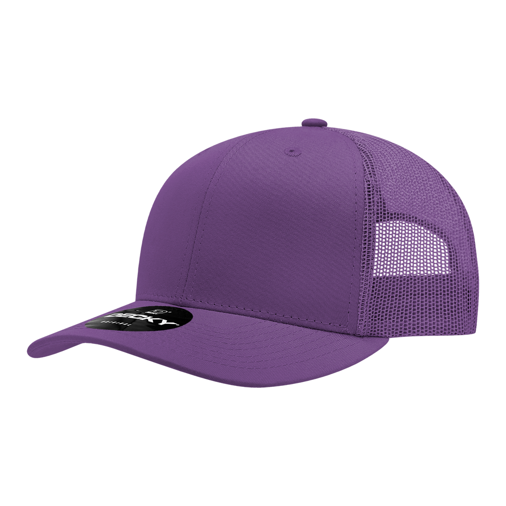 Decky 6021 6 Panel Mid Profile Structured Cotton Blend Trucker