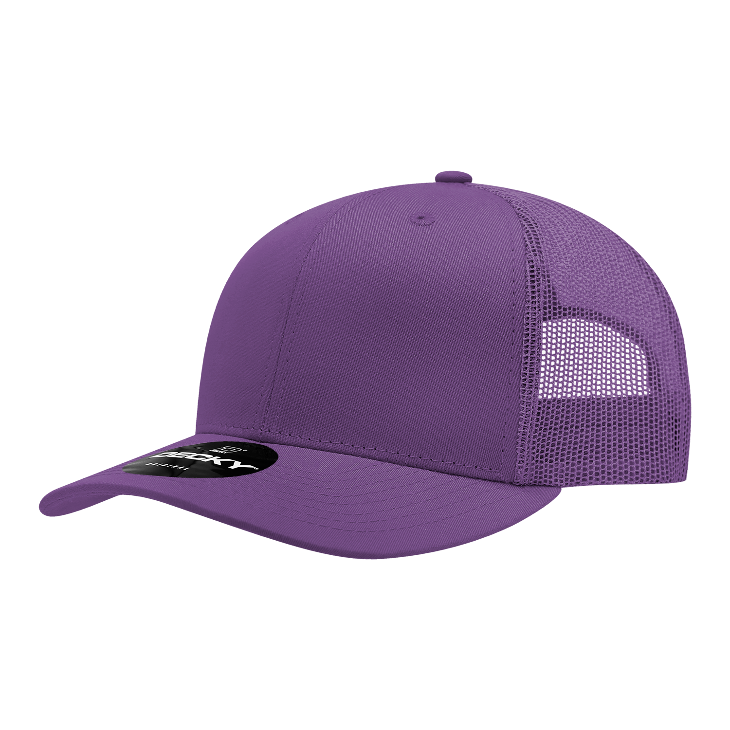 Decky 6021 6 Panel Mid Profile Structured Cotton Blend Trucker