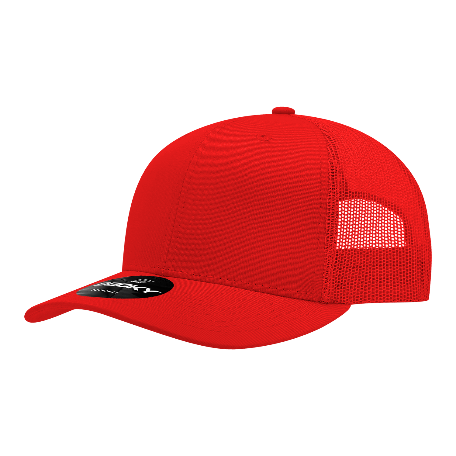 Decky 6021 6 Panel Mid Profile Structured Cotton Blend Trucker