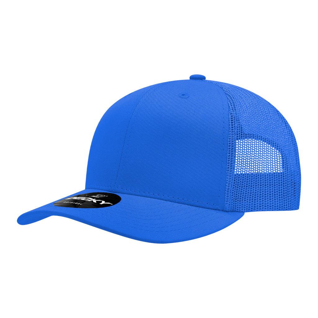 Decky 6021 6 Panel Mid Profile Structured Cotton Blend Trucker