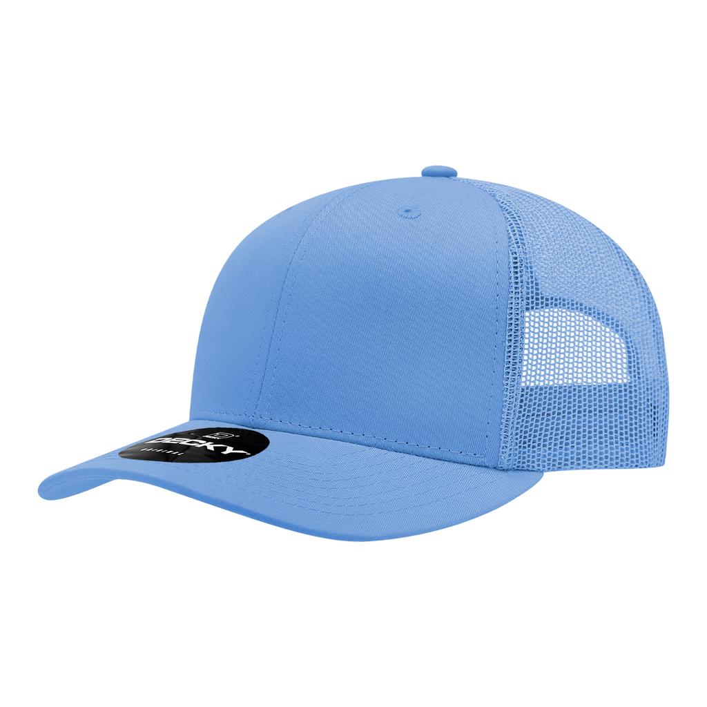 Decky 6021 6 Panel Mid Profile Structured Cotton Blend Trucker