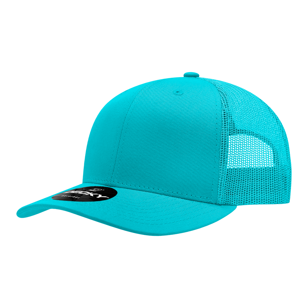 Decky 6021 6 Panel Mid Profile Structured Cotton Blend Trucker