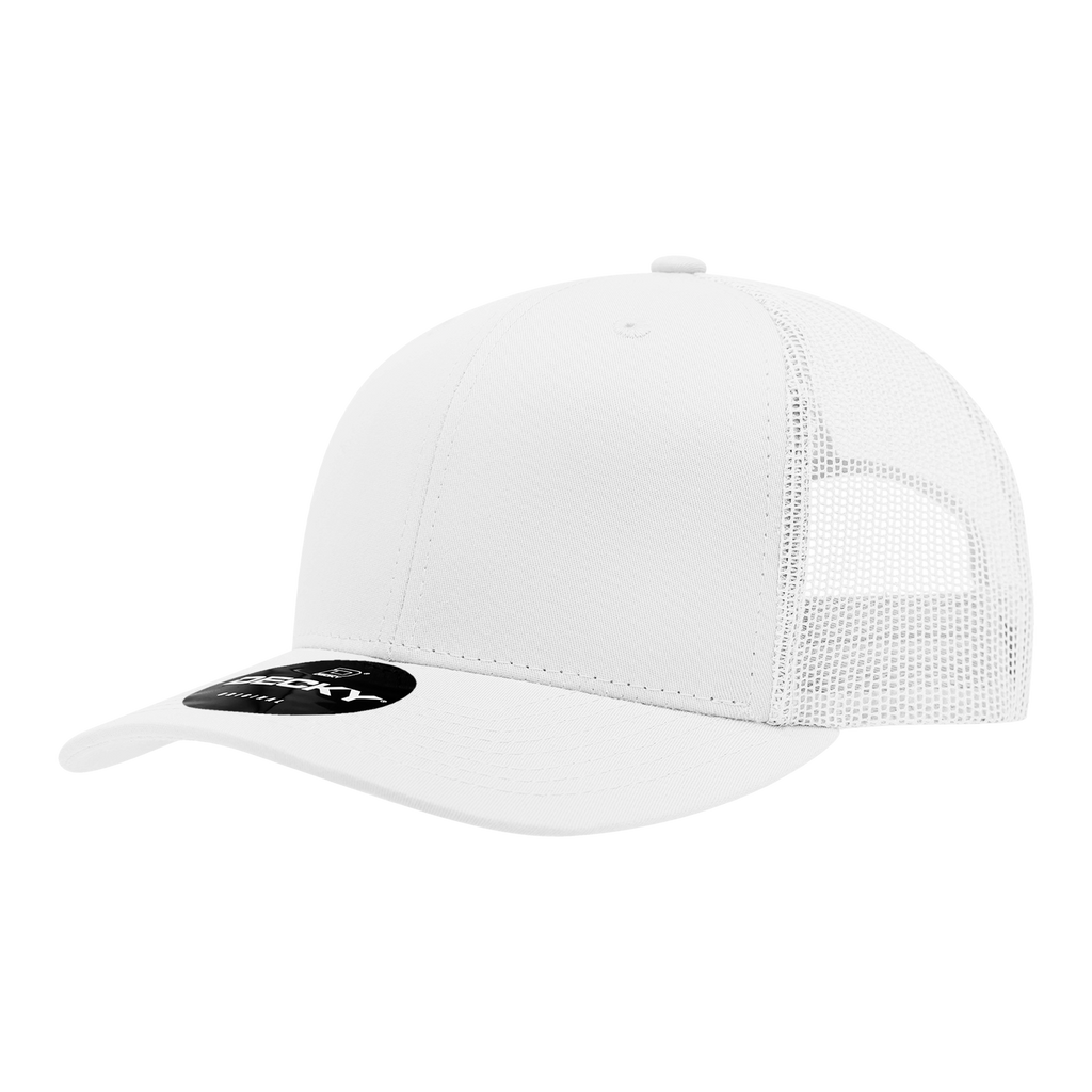 Decky 6021 6 Panel Mid Profile Structured Cotton Blend Trucker