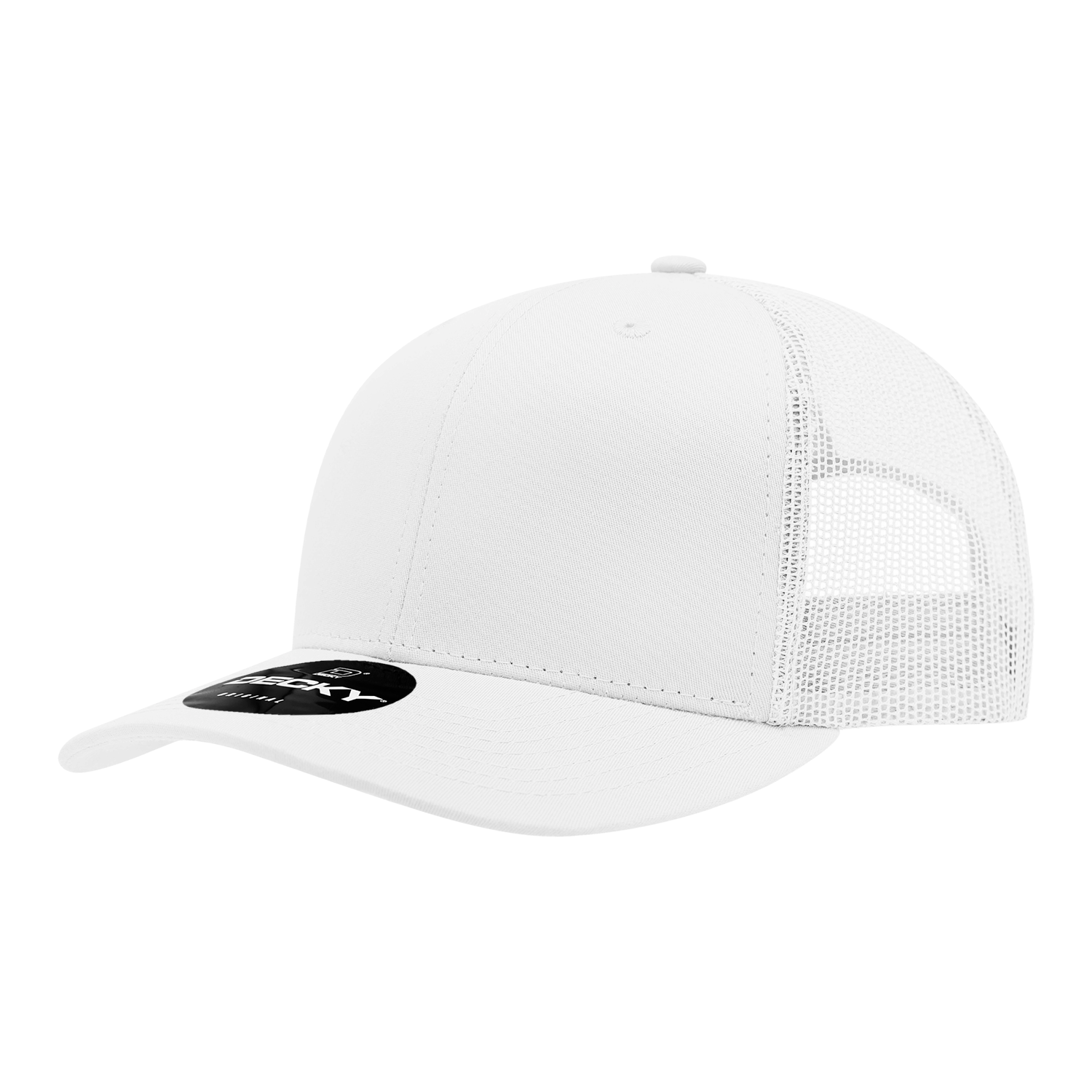 Decky 6021 6 Panel Mid Profile Structured Cotton Blend Trucker