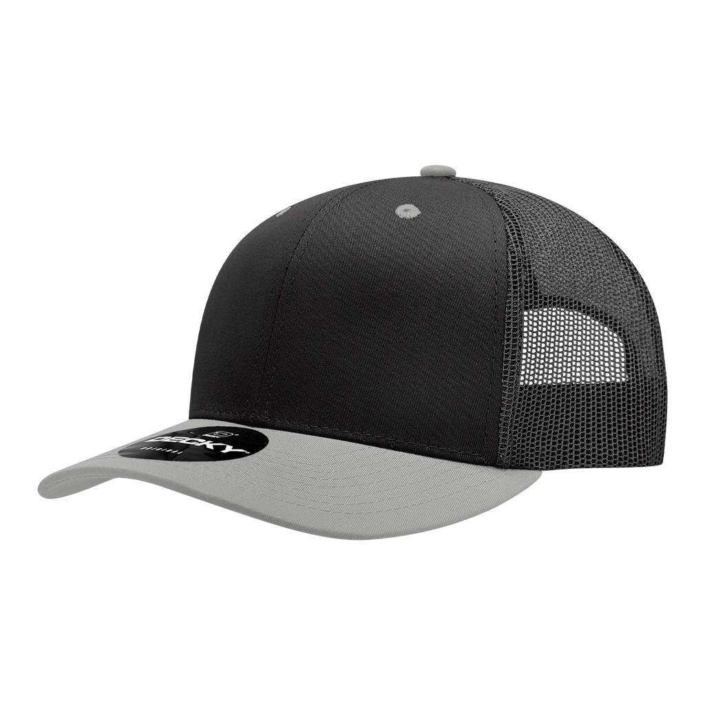 Decky 6021 6 Panel Mid Profile Structured Cotton Blend Trucker