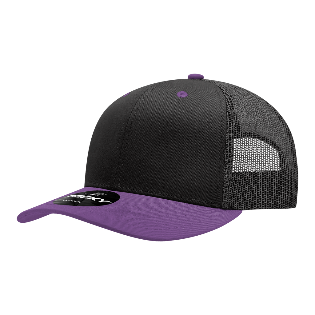Decky 6021 6 Panel Mid Profile Structured Cotton Blend Trucker