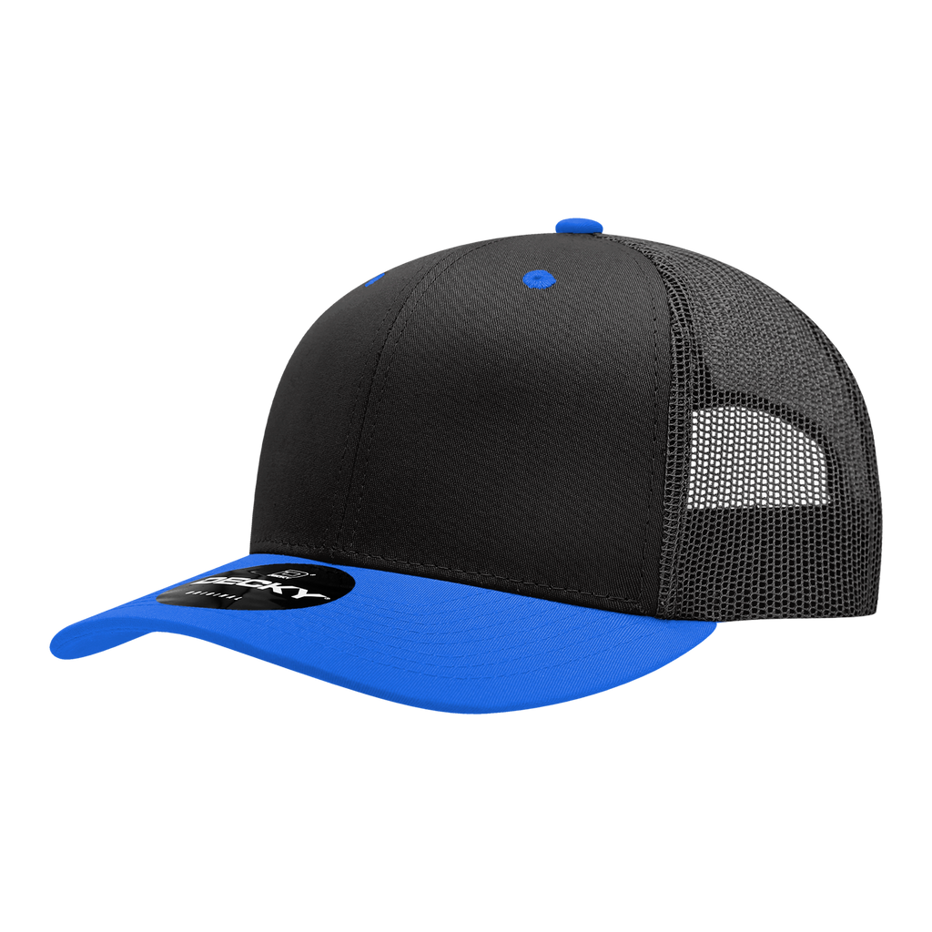 Decky 6021 6 Panel Mid Profile Structured Cotton Blend Trucker