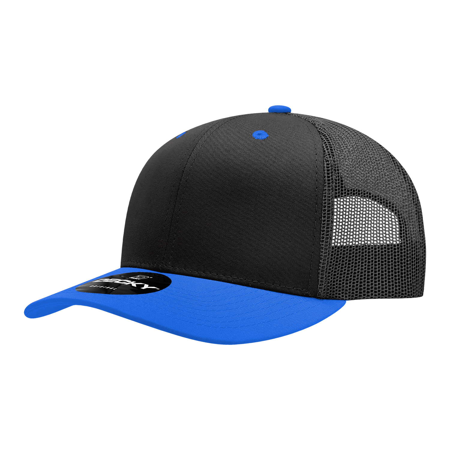 Decky 6021 6 Panel Mid Profile Structured Cotton Blend Trucker
