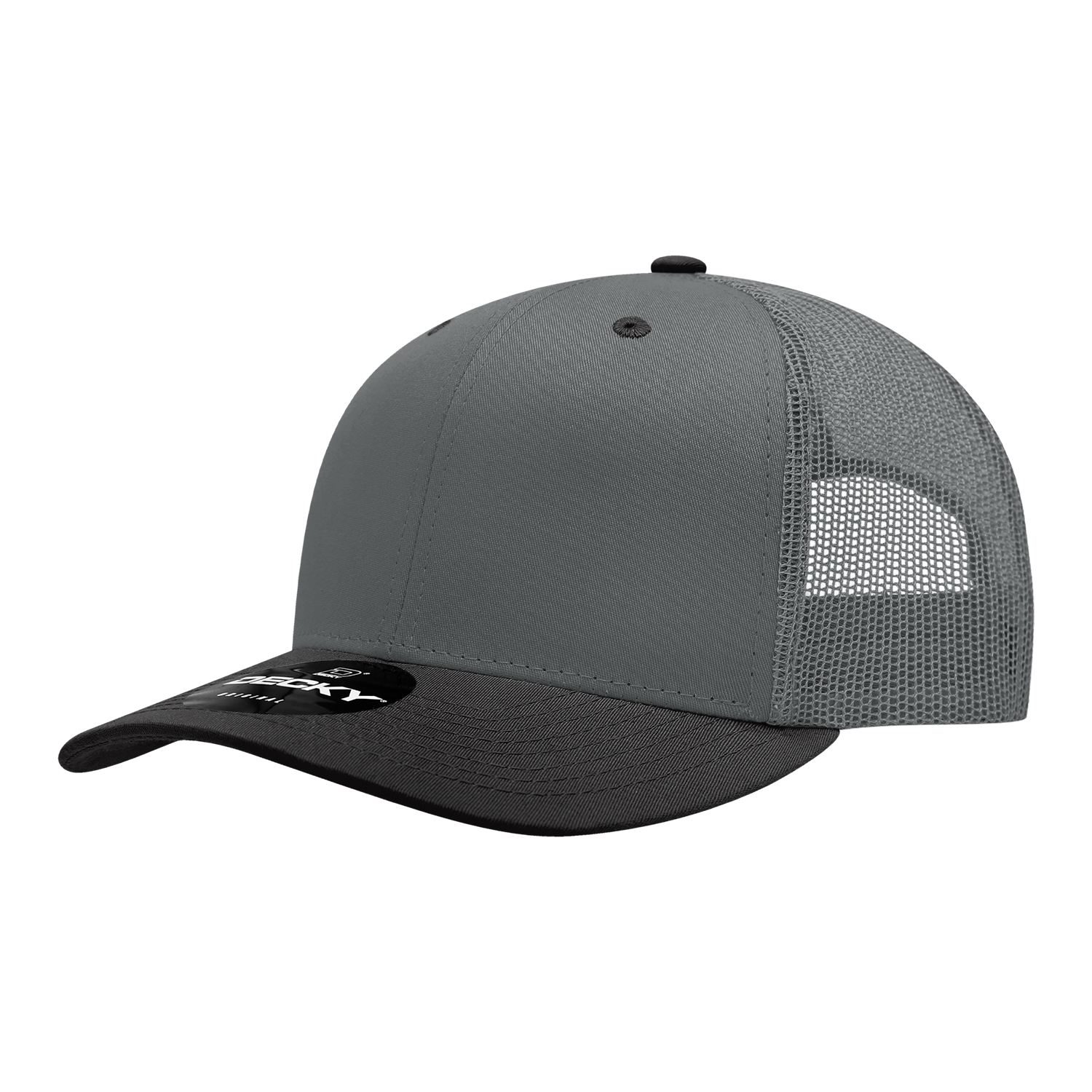 Decky 6021 6 Panel Mid Profile Structured Cotton Blend Trucker