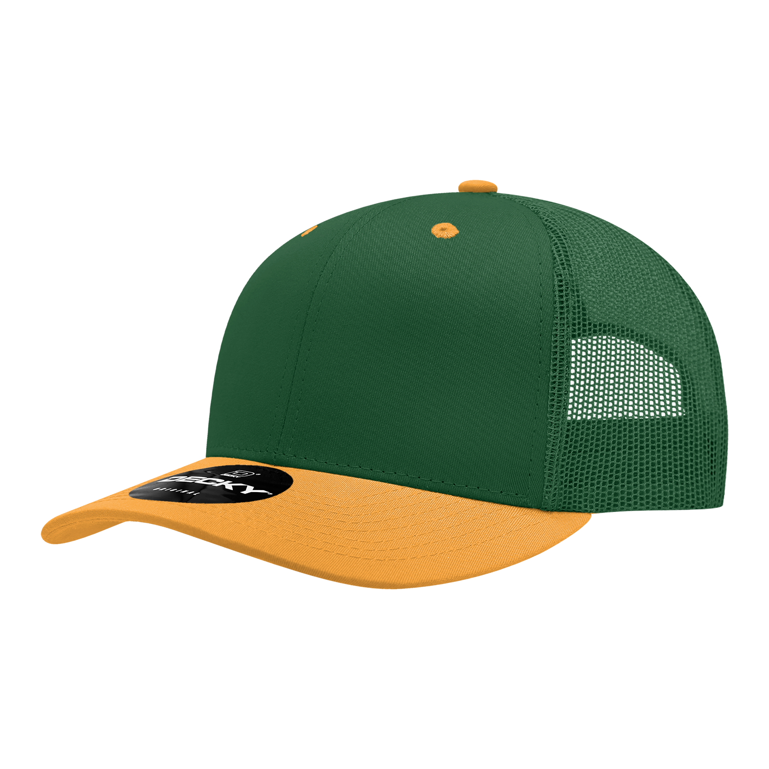 Decky 6021 6 Panel Mid Profile Structured Cotton Blend Trucker