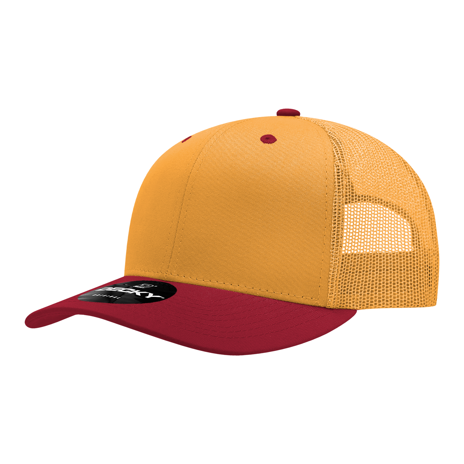 Decky 6021 6 Panel Mid Profile Structured Cotton Blend Trucker