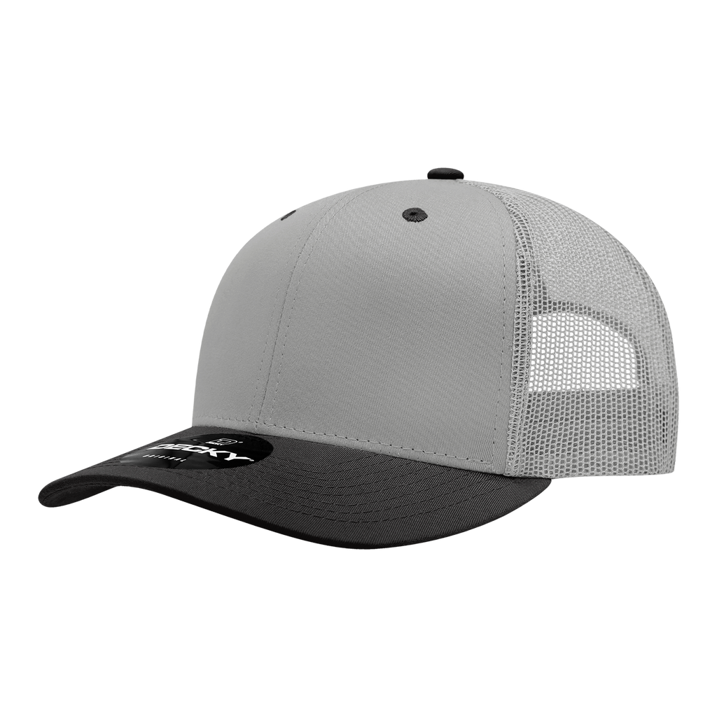 Decky 6021 6 Panel Mid Profile Structured Cotton Blend Trucker