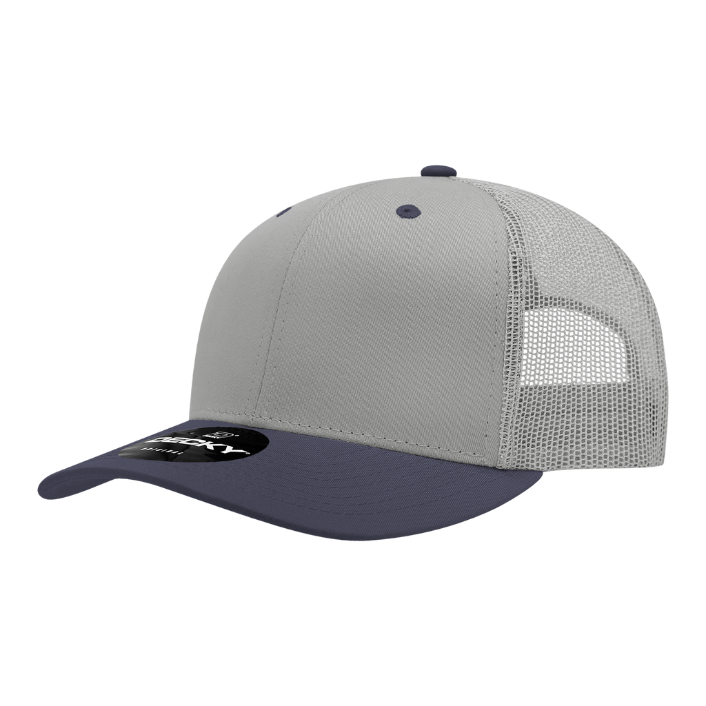 Decky 6021 6 Panel Mid Profile Structured Cotton Blend Trucker