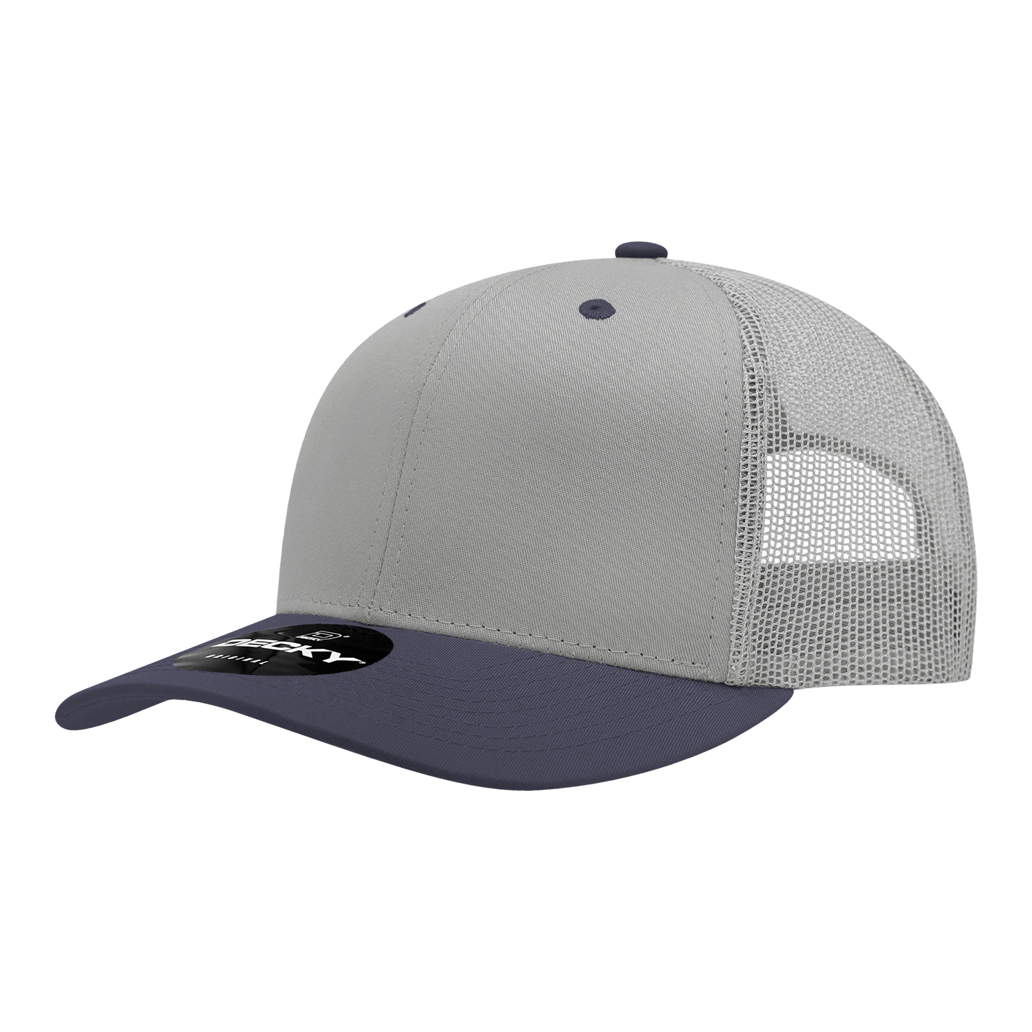 Decky 6021 6 Panel Mid Profile Structured Cotton Blend Trucker