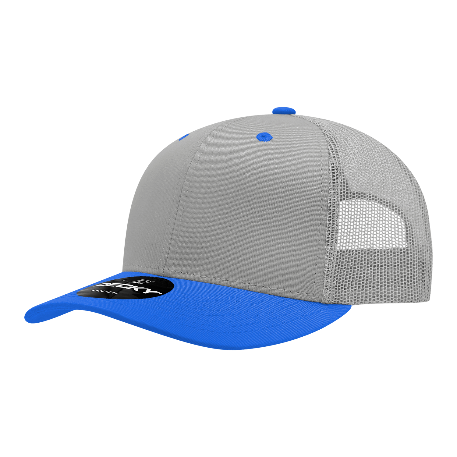 Decky 6021 6 Panel Mid Profile Structured Cotton Blend Trucker