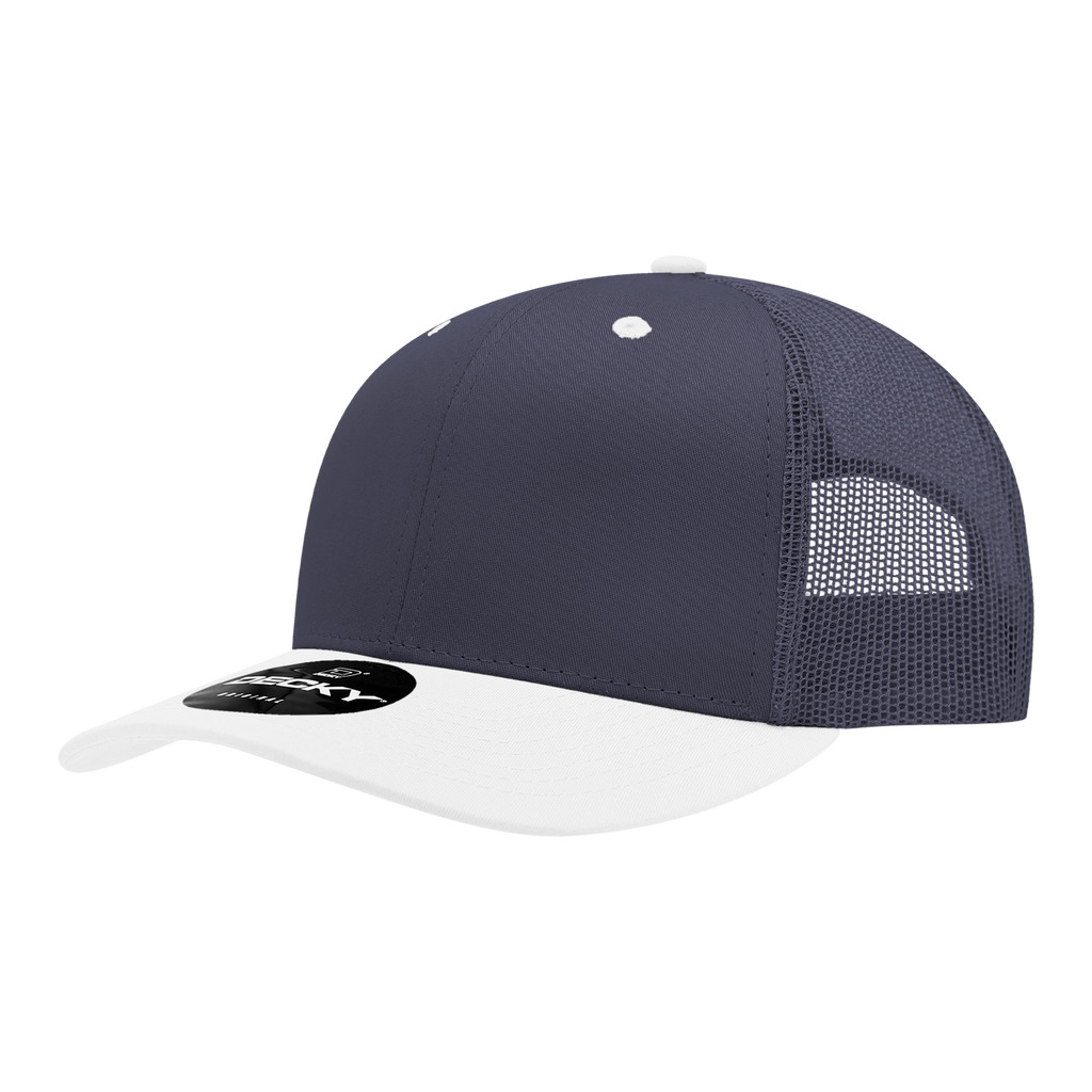 Decky 6021 6 Panel Mid Profile Structured Cotton Blend Trucker