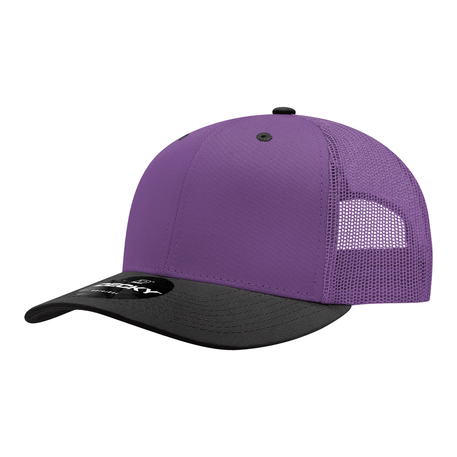 Decky 6021 6 Panel Mid Profile Structured Cotton Blend Trucker