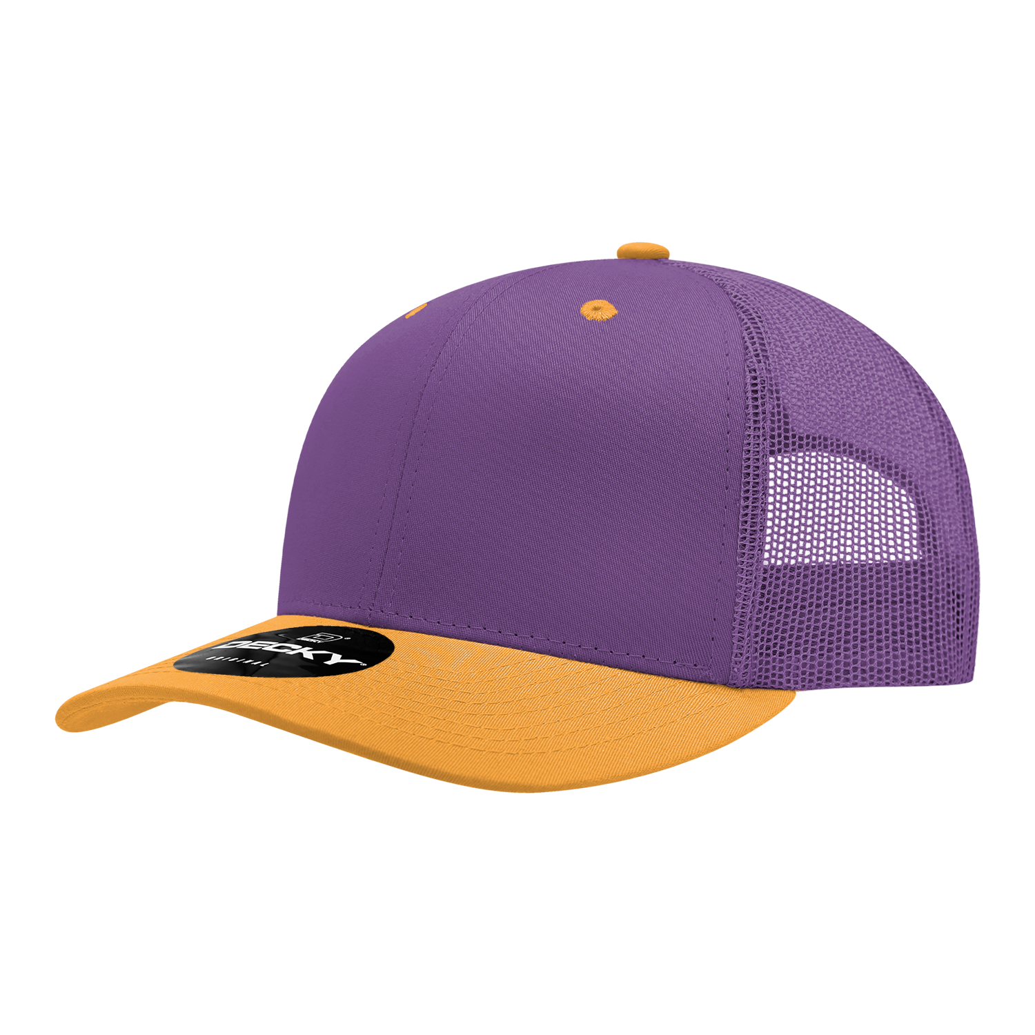 Decky 6021 6 Panel Mid Profile Structured Cotton Blend Trucker
